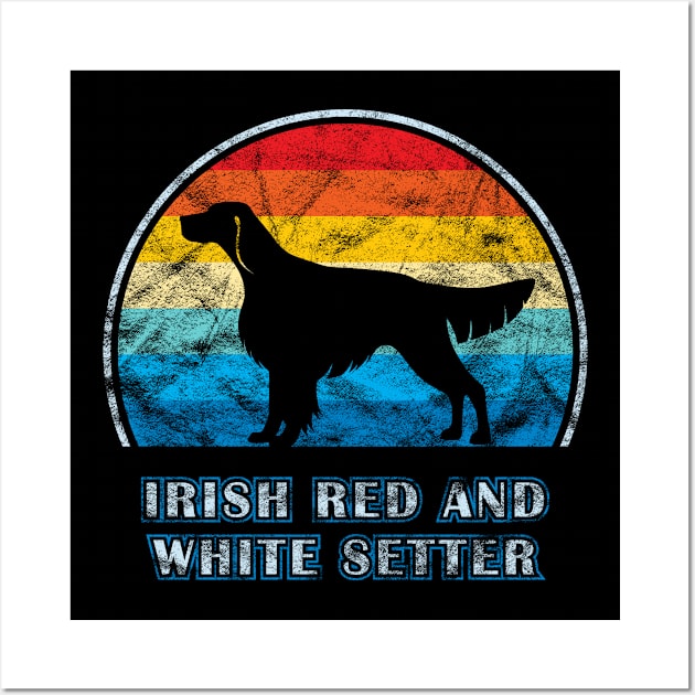 Irish Red and White Setter Vintage Design Dog Wall Art by millersye